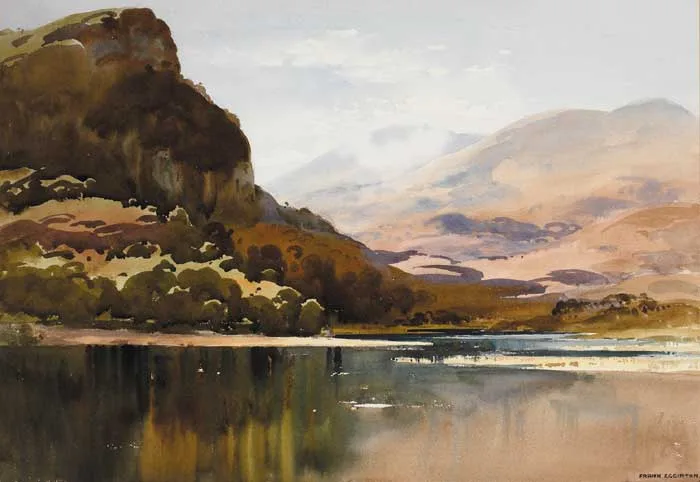 THE EAGLE'S NEST, KILLARNEY by Frank Egginton, circa 1938-39, signed lower right; original exhibition label on reverse, offered Apr 2006