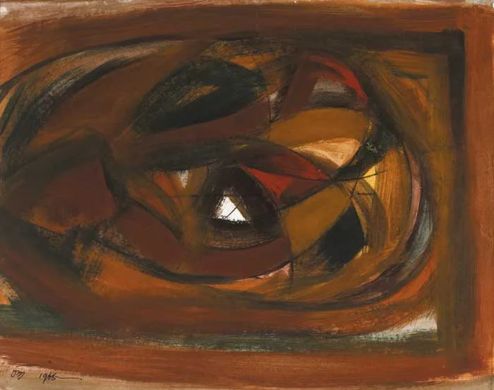 PAINTING by Tony O'Malley, 1966, signed with initials and dated lower left; gallery label on reverse, offered Apr 2006