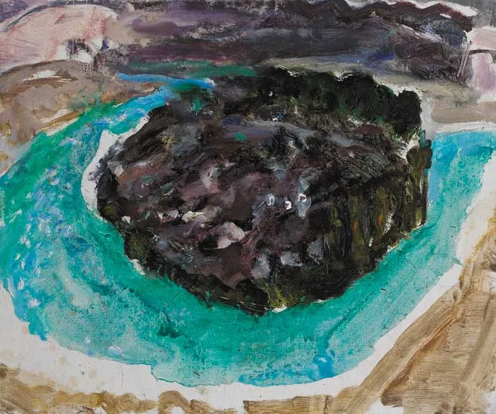 STUDY, CLUTHA RIVERBEND by Barrie Cooke, 1989, exhibition labels on reverse, sold Apr 2006