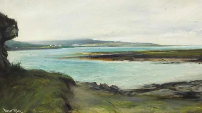 LOOKING TOWARDS KILLEANY, ARAN, AUGUST 1972 by Thomas Ryan, signed lower left; inscribed and dated on reverse, sold Apr 2006