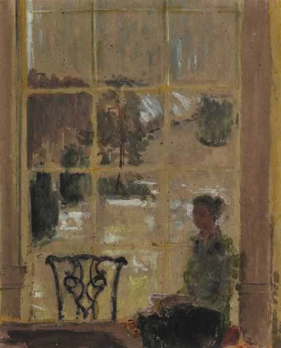 Derek Hill, AT GLEN, circa 1947, original exhibition label on reverse