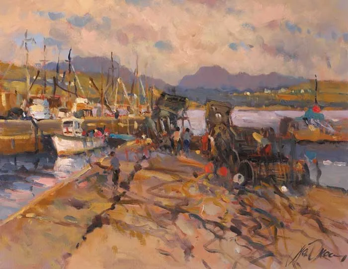 CLEGGAN, CONNEMARA by Liam Treacy, oil on canvas, sold Dec 2005