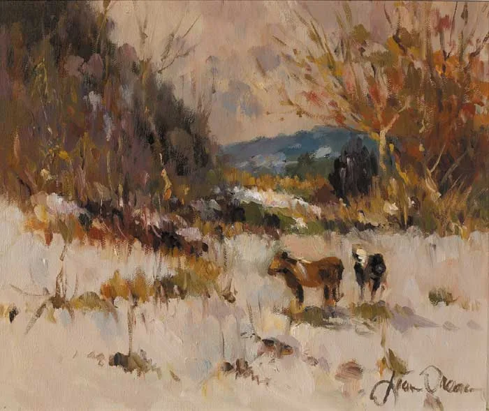 AFTER SNOW STORM by Liam Treacy, oil on canvas, sold Dec 2005