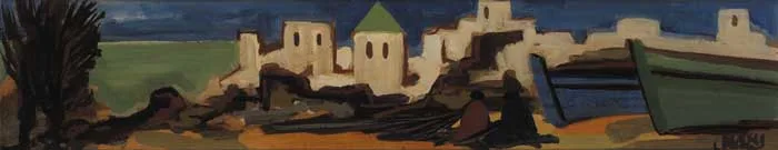 PORTUGAL by Markey Robinson, oil on board, sold Dec 2005
