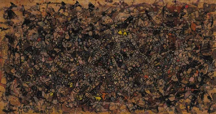 John Kingerlee, MOSAIC PATTERN, oil on canvas laid on board