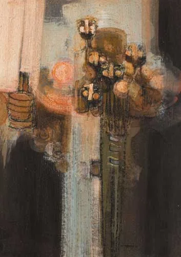 DEPARTURE by Brian Ferran, oil on board, offered Dec 2005