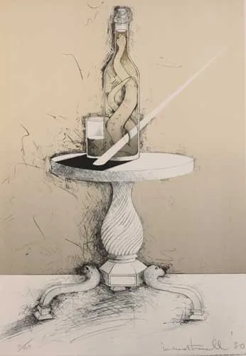 ALCOOL DE SERPENT by Micheal Farrell, lithograph, sold Dec 2005