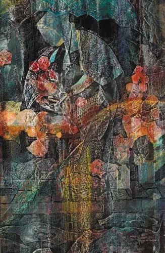 STREET SELLER by George Walsh, mixed media on board, offered Dec 2005