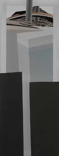 INDUSTRIAL LANDSCAPE by Jonathan Wade, oil on canvas, sold Dec 2005