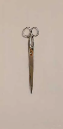 LONG SCISSORS by Comhghall Casey, oil on canvas, sold Dec 2005