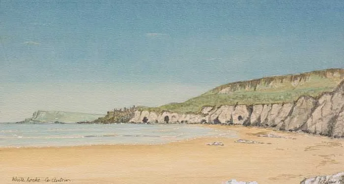 R. C. Blair, WHITE ROCKS, COUNTY ANTRIM, watercolour over pencil heightened with white