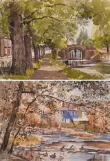 Tom Nisbet, LEESON STREET BRIDGE, GRAND CANAL and RIVER DODDER, CLONSKEAGH (A PAIR)