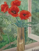 POPPIES IN A VASE ON A WINDOWSILL, Whyte's 2005