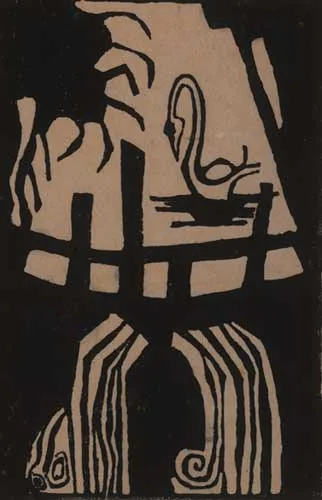 Dairine Vanston, HUBAND BRIDGE and THE STORM (A PAIR), woodcut (no. 4 from an edition of 12)