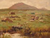 VIEW TOWARDS A MOUNTAIN ACROSS STREAM AND FIELDS, Whyte's 2005
