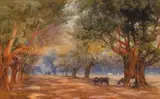 Mary Georgina Barton, GOAT HERD IN A FOREST