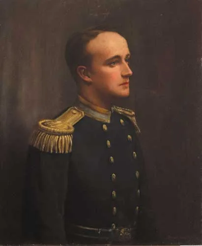 PORTRAIT OF A ROYAL NAVAL OFFICER by Samuel Rowan Watson, oil on canvas, sold Dec 2005
