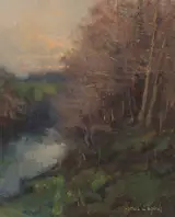 James English, RIVERBANK, WINTER DUSK
