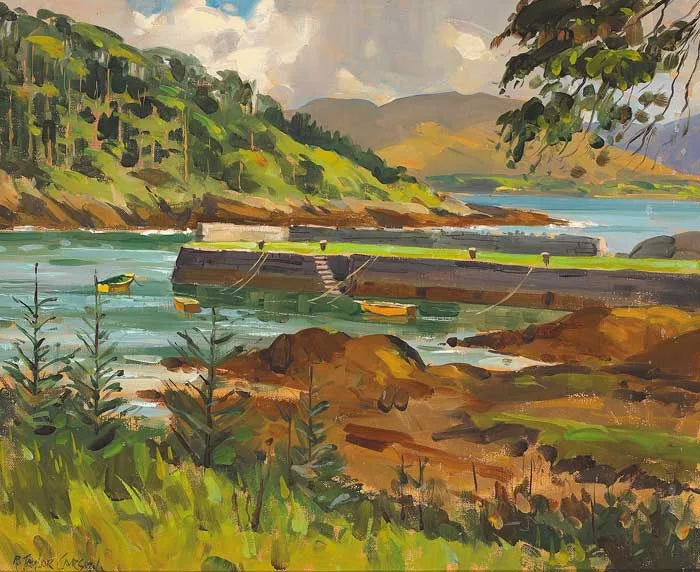 BLACKWATER, KENMARE RIVER, COUNTY KERRY by Robert Taylor Carson, oil on canvas, offered Dec 2005