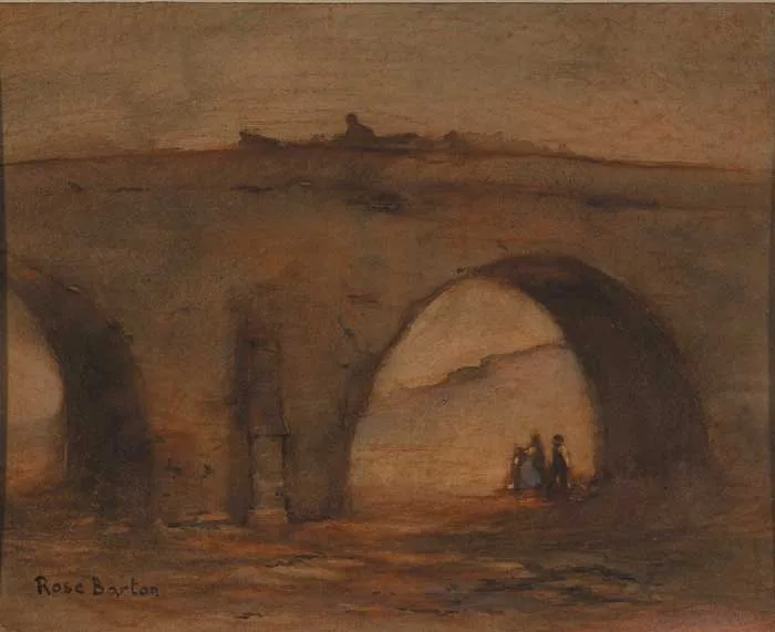 AN OLD STONE BRIDGE by Rose Maynard Barton, watercolour, offered Dec 2005
