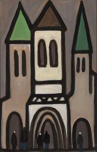 CATHEDRAL by Markey Robinson, oil on board, sold Dec 2005