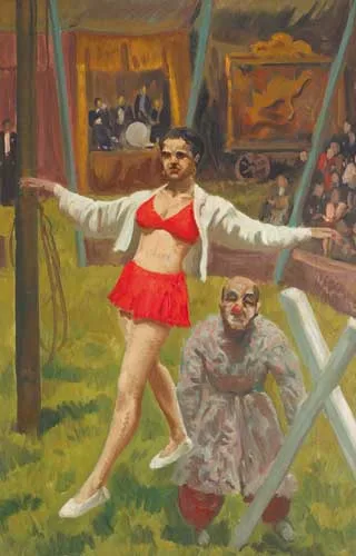 THE CIRCUS by Patrick Leonard, circa 1959, oil on canvas, sold Feb 2006