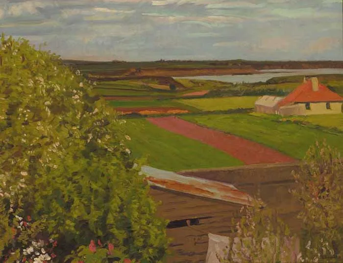 LANDSCAPE AT RUSH, COUNTY DUBLIN by Patrick Leonard, circa 1966, oil on canvas, sold Feb 2006