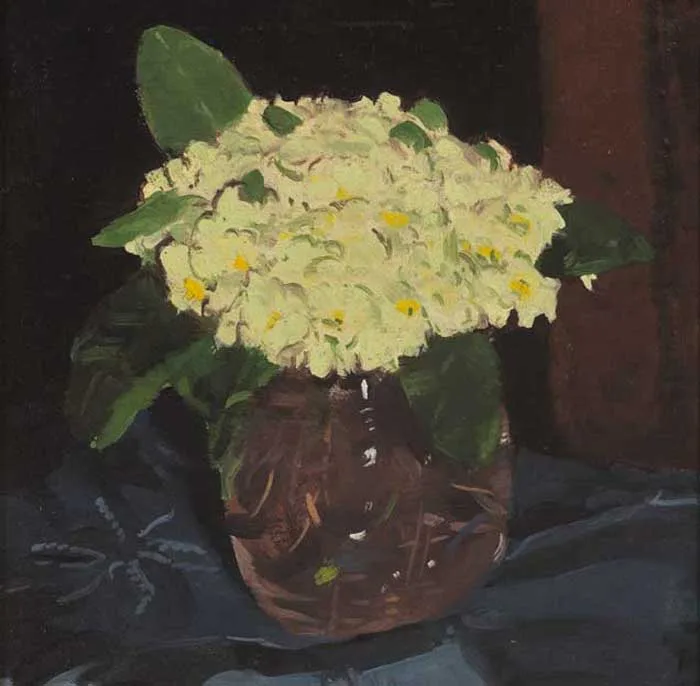 PRIMROSES by Patrick Leonard, oil on canvas, sold Feb 2006