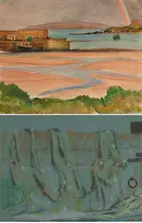Patrick Leonard, RAINBOW OVER LOUGHSHINNY, 1952 and DRYING FISHING NETS, 1955 (A PAIR)