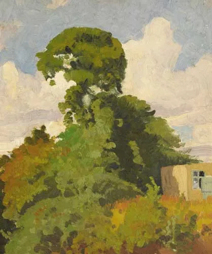 STUDY OF TREES by Patrick Leonard, oil on canvas, sold Feb 2006