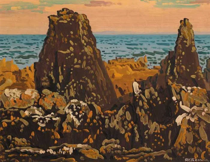 BROWN ROCK by Desmond Stephenson, circa 1962, oil on board, sold Feb 2006