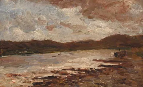 Rose J. Leigh, VALENCIA HARBOUR, KERRY, OCTOBER EVENING, circa 1910-11, oil on panel