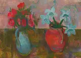 Stella Steyn, TWO JUGS OF FLOWERS