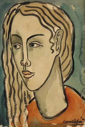 MAEVE by Gerard Dillon, 1944, watercolour over pencil, sold Feb 2006