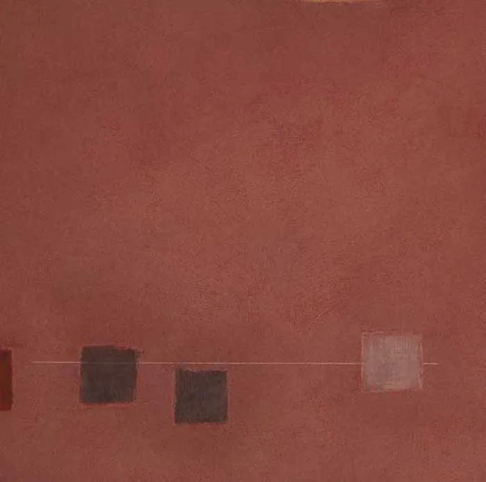 ABSTRACT by Felim Egan, 1999, acrylic and mixed media on board, offered Feb 2006