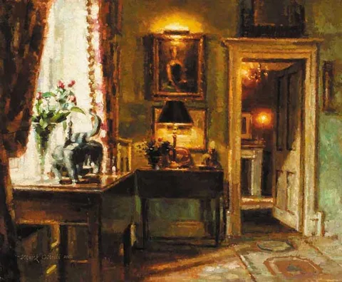 Mark O'Neill, TUKE COTTAGE INTERIOR, 2002, oil on board