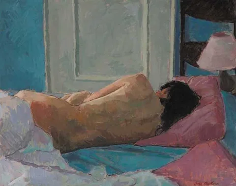 James MacKeown, THE BLUE ROOM, oil on canvas