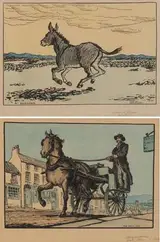 Jack Butler Yeats, EVENING and THE POST CAR (A PAIR)