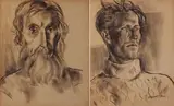 Elizabeth Rivers, OLD MAN, ARAN ISLANDS and YOUNG MAN, ARAN ISLANDS (A PAIR)