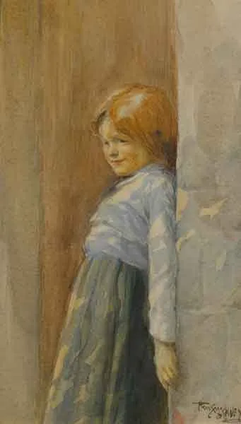 SUNSHINE by Frank McKelvey, watercolour, sold Nov 2005