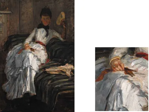 Sarah Purser, A VISITOR, 1885, oil on canvas