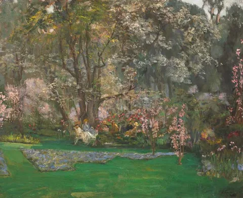 Sir John Lavery, SPRING IN A RIVIERA GARDEN, oil on canvas