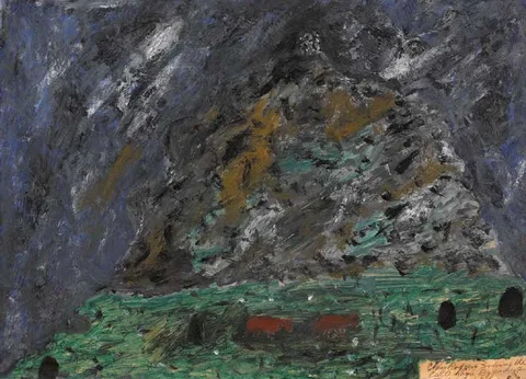 James Dixon, MISS ROGERS DRIVING THE CATTLE HOME, oil on paper