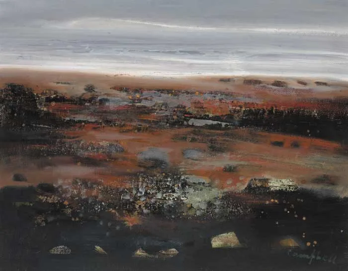 EVENING, CONNEMARA by George Campbell, oil on board, sold Nov 2005