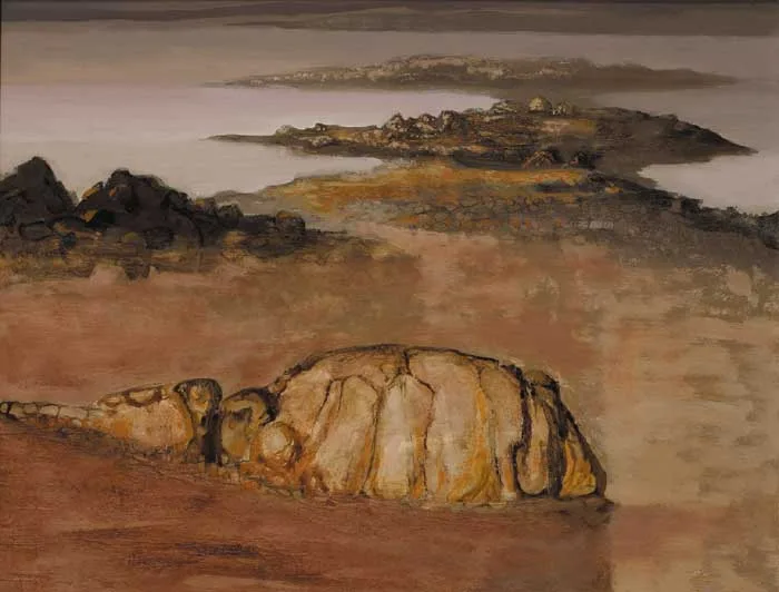EVENING LIGHT by Arthur Armstrong, 1979, oil on board, sold Nov 2005
