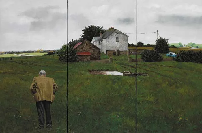 BY PASS III by Martin Gale, oil on canvas, triptych, sold Nov 2005