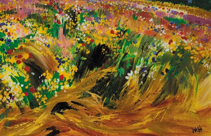 FIELD IN FULL BLOOM by Kenneth Webb, oil on canvas, sold Nov 2005