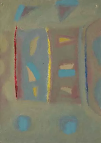 ABSTRACT by Tony O'Malley, 1977, gouache on paper, sold Nov 2005