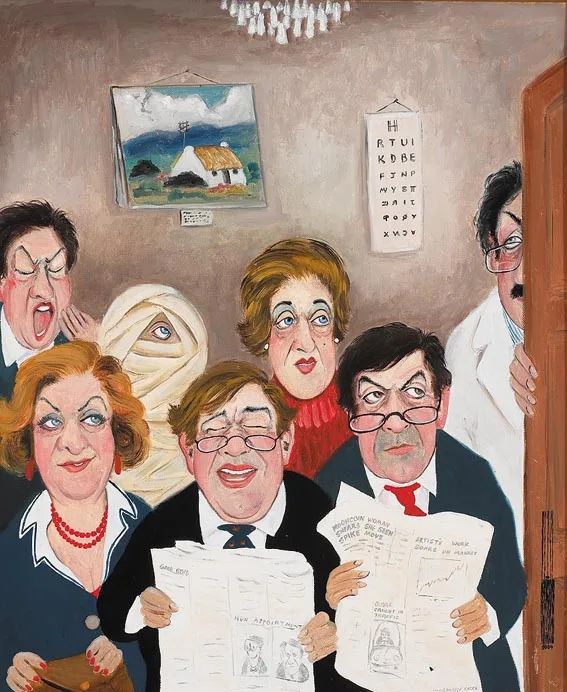 NEXT PLEASE by John Schwatschke, oil on canvas, sold Jun 2005