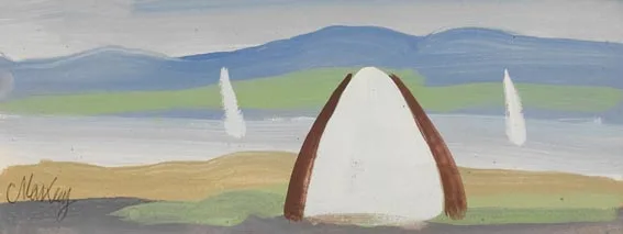 SUNDAY SAIL by Markey Robinson, gouache on board, sold Jun 2005